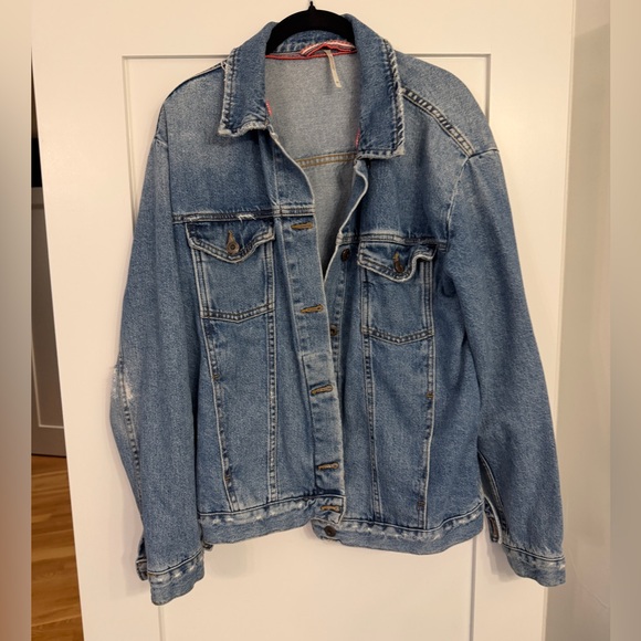 Free People Oversized Jean Jacket - Picture 1 of 2